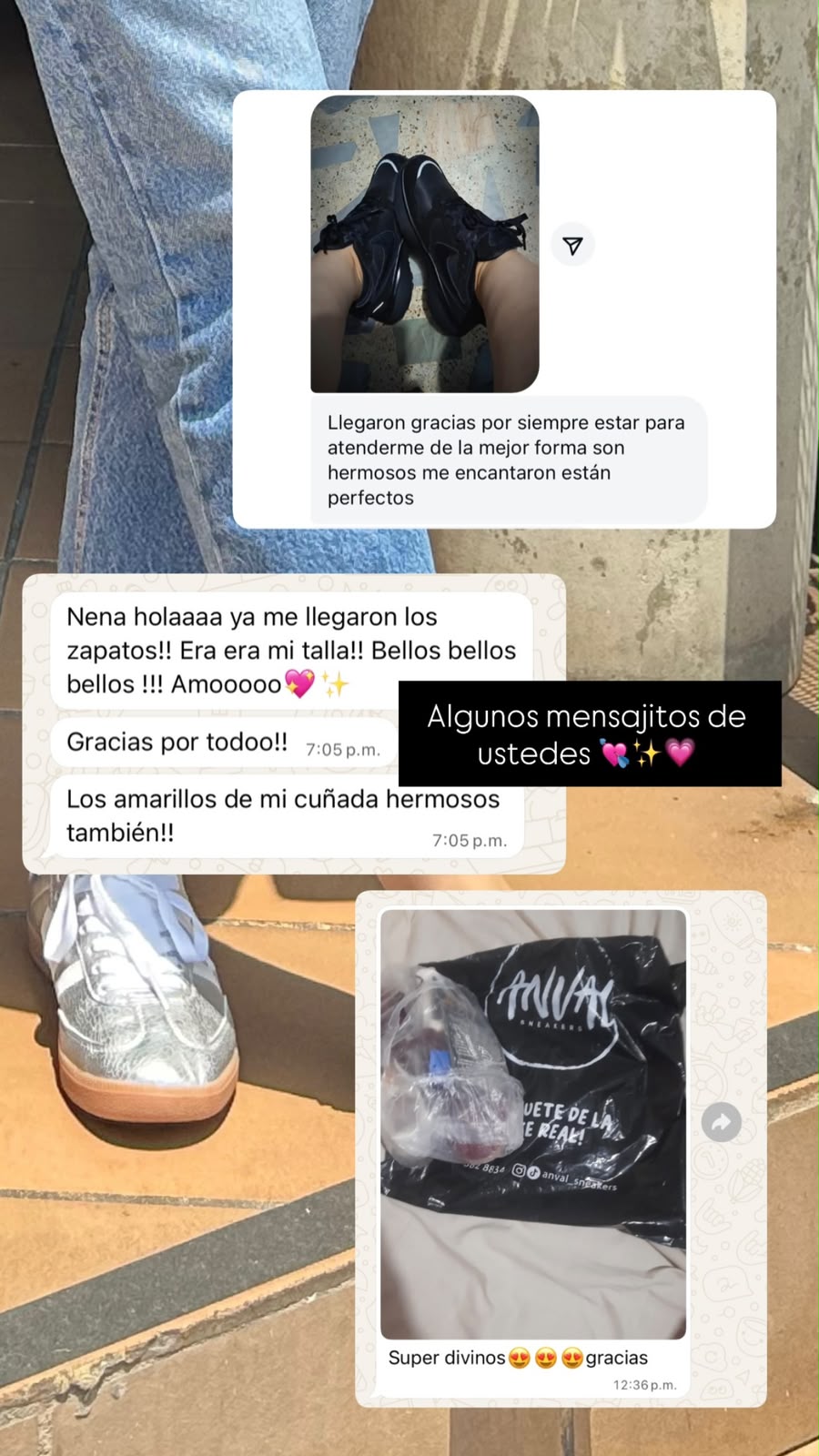 Foto y mensajes de clientes felices, 1