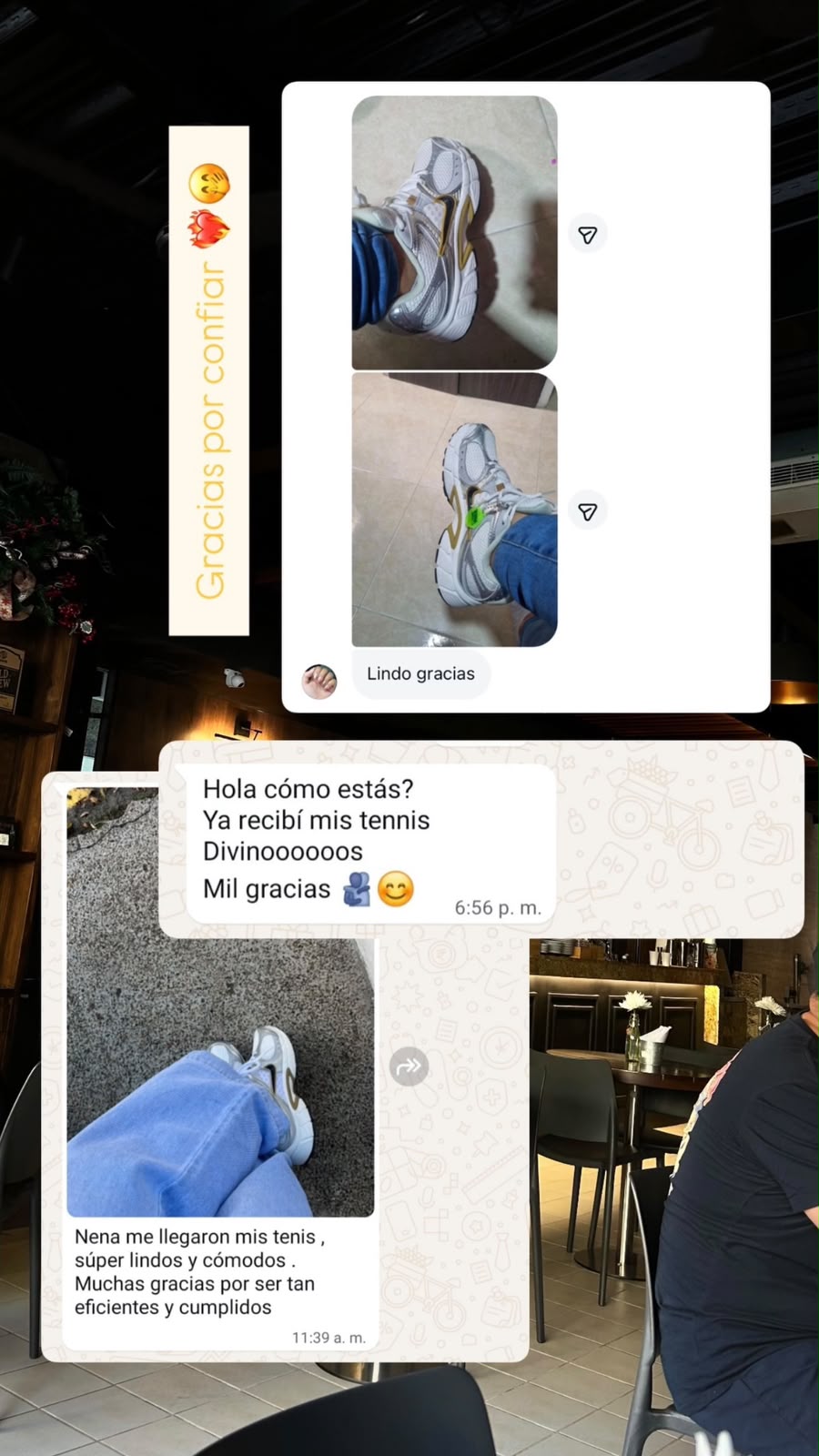 Foto y mensajes de clientes felices, 6