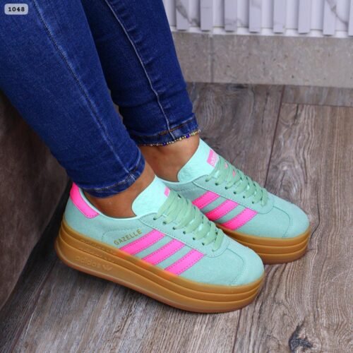 ADIDAS GAZELLE BOLD VERDE-ROSA