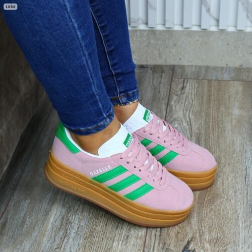 ADIDAS GAZELLE BOLD ROSA-VERDE